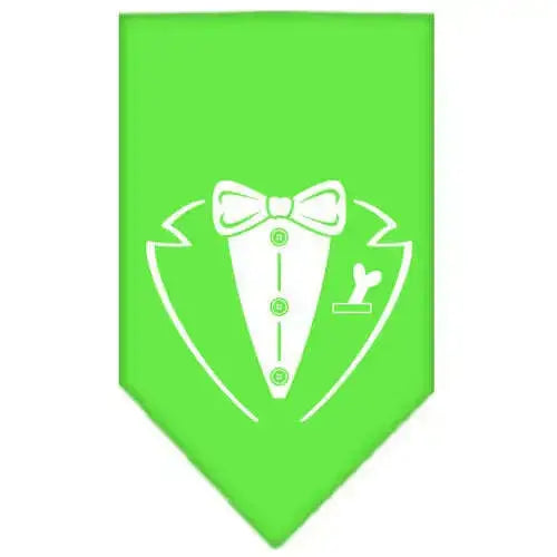 Tuxedo-Screen-Print-Bandana-Lime-Green-Large-GreatEagleInc-319083012