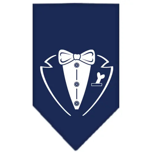 Tuxedo Screen Print Bandana Navy Blue Small Default Title