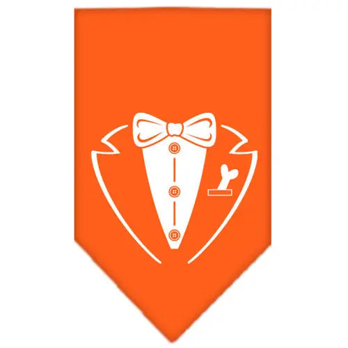 Tuxedo Screen Print Bandana Orange Small Default Title