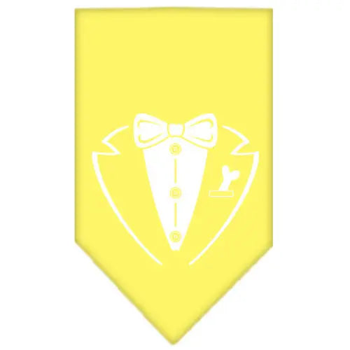 Tuxedo Screen Print Bandana Yellow Large Default Title