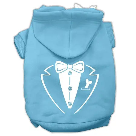 Tuxedo Screen Print Pet Hoodies Baby Blue Size Xxl Default Title