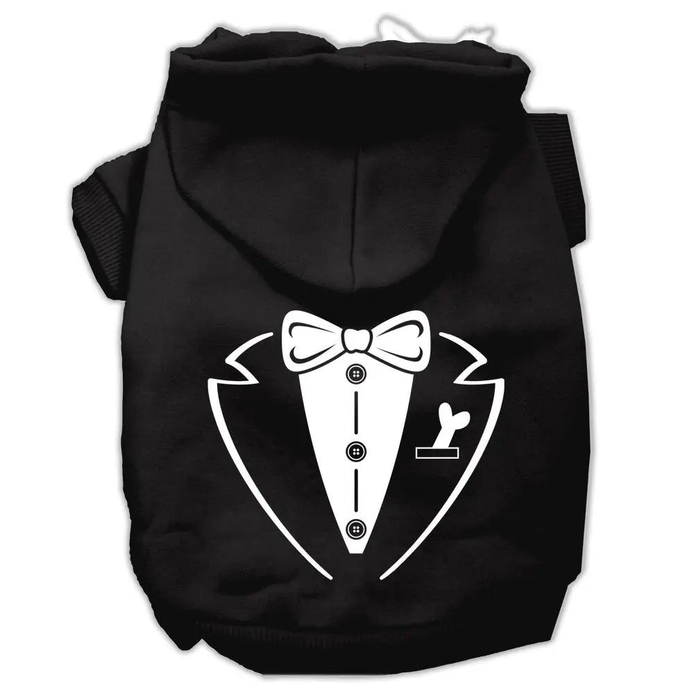 Tuxedo Screen Print Pet Hoodies Black Size Med Default Title