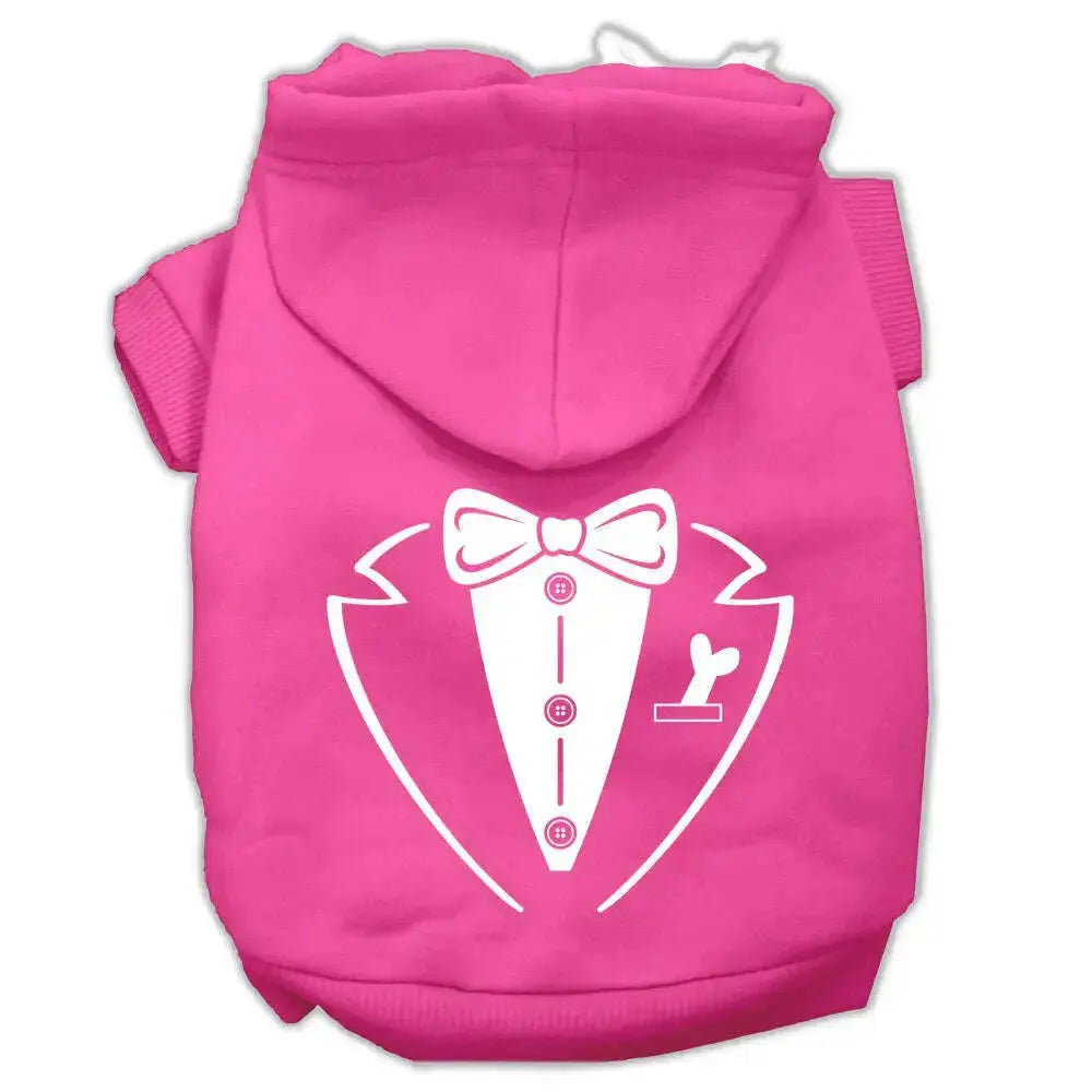 Tuxedo-Screen-Print-Pet-Hoodies-Bright-Pink-Size-Xl-GreatEagleInc-319926031