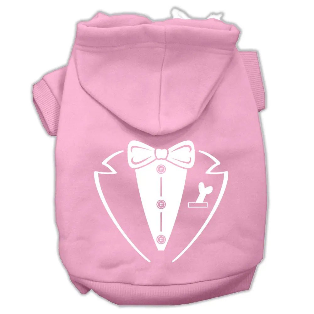 Tuxedo Screen Print Pet Hoodies Light Pink Size Xxl Default Title