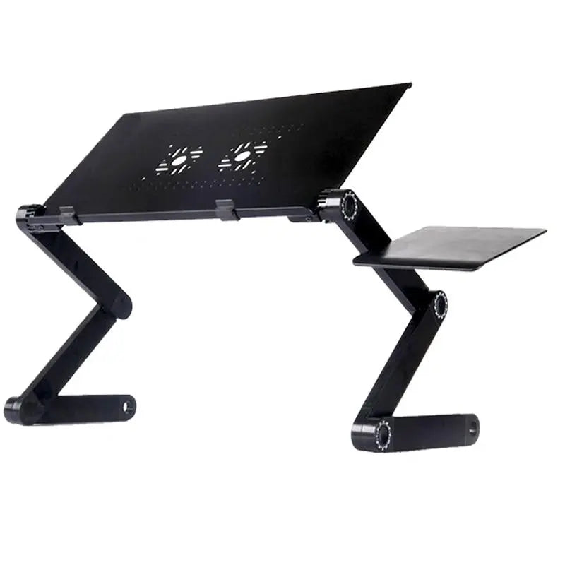 Two Fan Laptop Desks Portable Adjustable Foldable Laptop Notebook Lap PC Folding Desk Table Vented Stand Bed Tray - GreatEagleInc