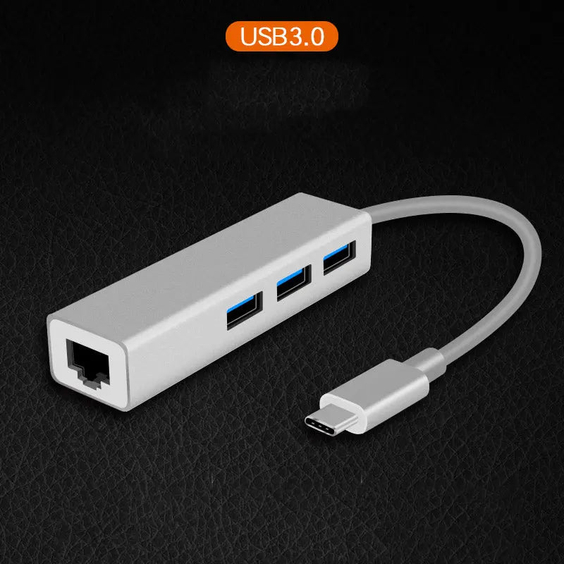 USB Ethernet USB Hub to RJ45 Lan Network Card 10/100 Mbps USB 2.0 3.0 Hub Ethernet Adapter for Mac iOS Laptop PC Windows