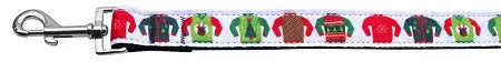 Ugly Sweater Nylon Ribbon Collars 1 Wide 4ft Leash Default Title