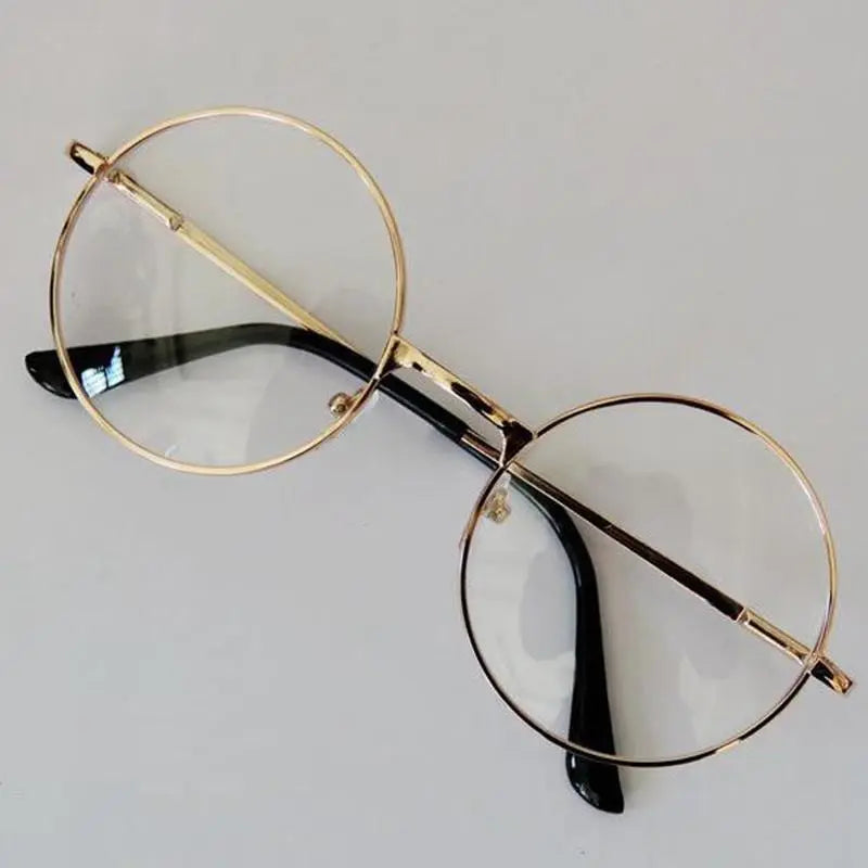 Unisex Retro Round Circle Metal Frame Eyeglasses Original Clear Lens Glasses 2 Styles Men High Quality Hot GreatEagleInc