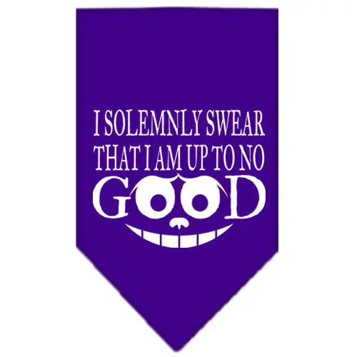 Up To No Good Screen Print Bandana Purple Large Default Title