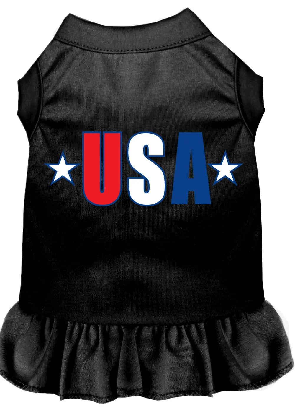 Usa Star Screen Print Dress Black Xxxl Default Title