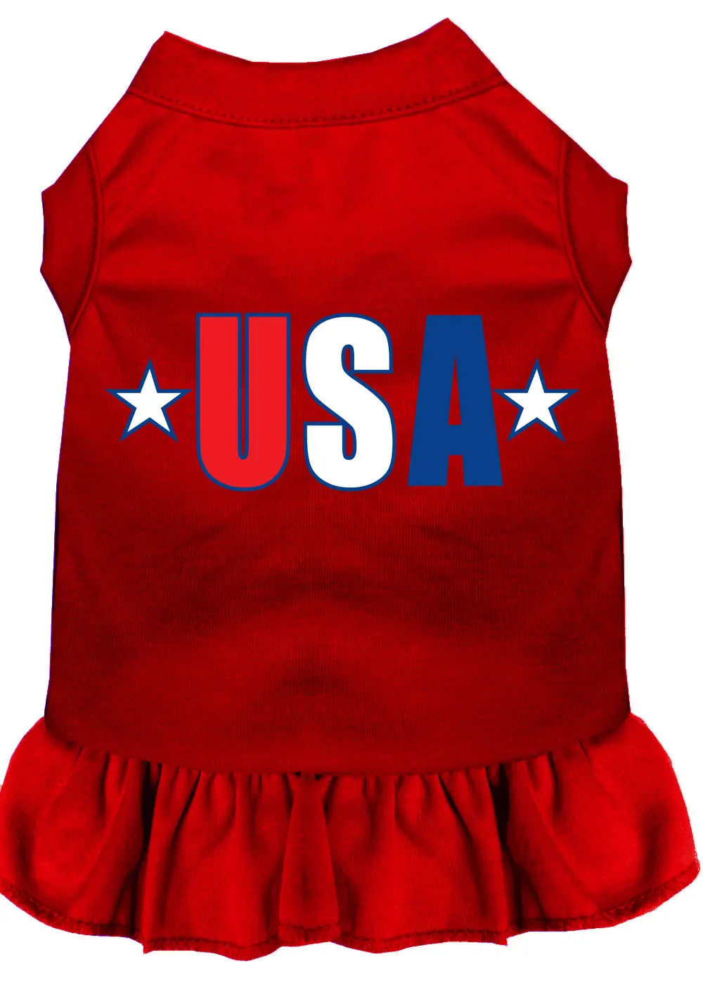Usa Star Screen Print Dress Red Xxl Default Title