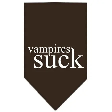 Vampires Suck Screen Print Bandana Cocoa Large Default Title