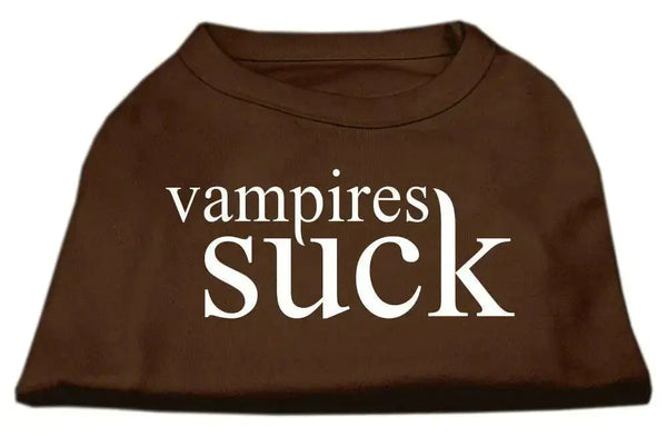 Vampires-Suck-Screen-Print-Shirt-Brown-Sm-GreatEagleInc-319012911