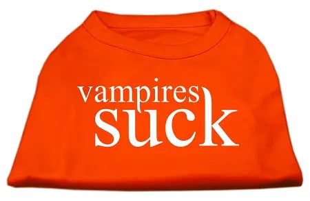 Vampires Suck Screen Print Shirt Orange Xxl Default Title