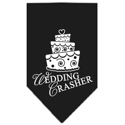 Wedding Crasher Screen Print Bandana Black Small Default Title