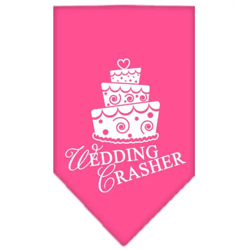 Wedding Crasher Screen Print Bandana Bright Pink Large Default Title