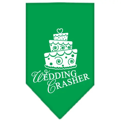 Wedding Crasher Screen Print Bandana Emerald Green Large Default Title