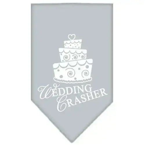 Wedding-Crasher-Screen-Print-Bandana-Grey-Small-GreatEagleInc-318967393