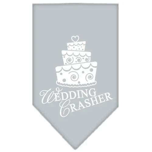 Wedding Crasher Screen Print Bandana Grey Small Default Title