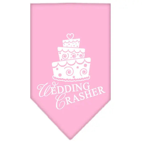 Wedding Crasher Screen Print Bandana Light Pink Small Default Title