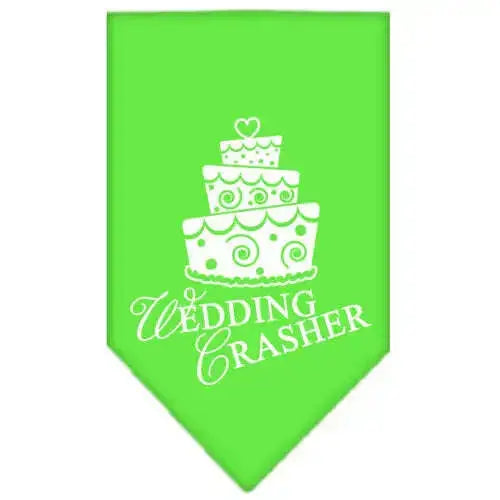 Wedding-Crasher-Screen-Print-Bandana-Lime-Green-Small-GreatEagleInc-318967483