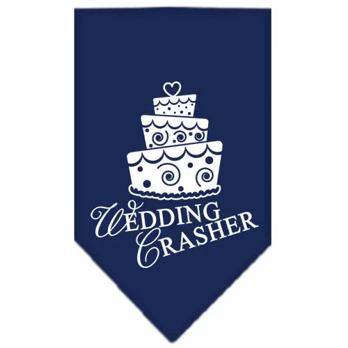 Wedding Crasher Screen Print Bandana Navy Blue Large Default Title
