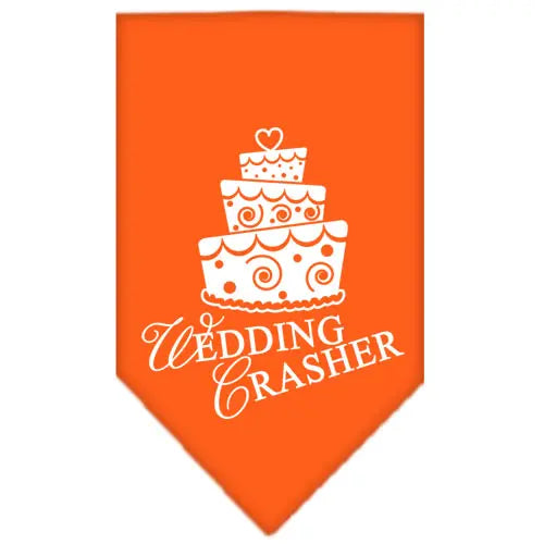 Wedding Crasher Screen Print Bandana Orange Large Default Title
