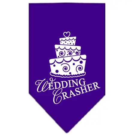 Wedding Crasher Screen Print Bandana Purple Small Default Title