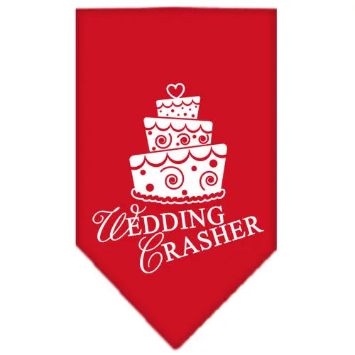 Wedding Crasher Screen Print Bandana Red Large Default Title