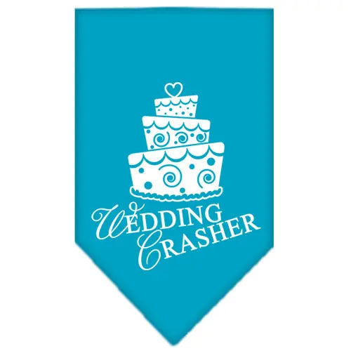 Wedding Crasher Screen Print Bandana Turquoise Large Default Title