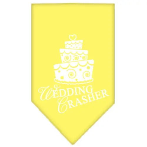 Wedding Crasher Screen Print Bandana Yellow Large Default Title