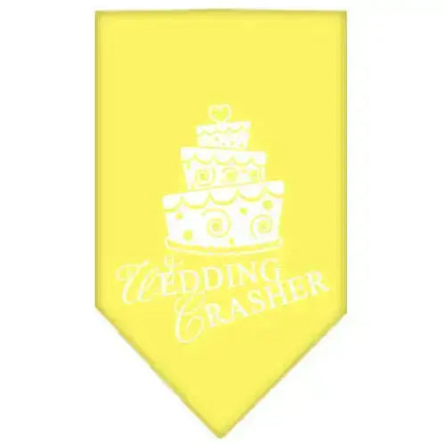 Wedding-Crasher-Screen-Print-Bandana-Yellow-Small-GreatEagleInc-318968095