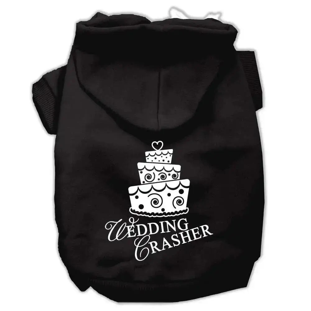 Wedding-Crasher-Screen-Print-Pet-Hoodies-Black-Size-Sm-GreatEagleInc-319922895