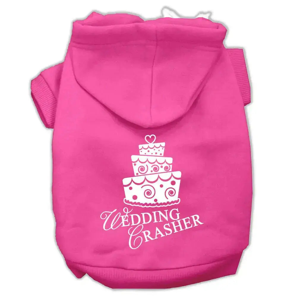 Wedding-Crasher-Screen-Print-Pet-Hoodies-Bright-Pink-Size-Xl-GreatEagleInc-319921720