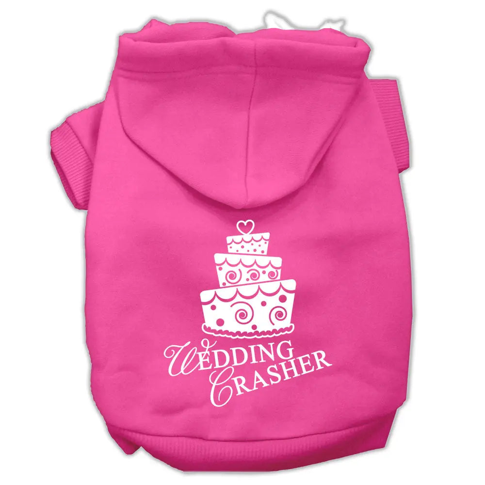 Wedding Crasher Screen Print Pet Hoodies Bright Pink Size Xxxl Default Title