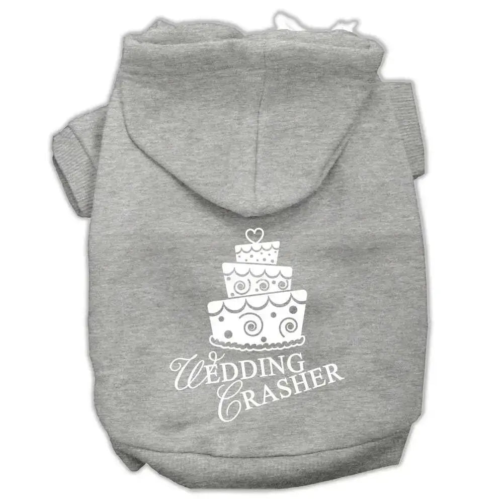 Wedding-Crasher-Screen-Print-Pet-Hoodies-Grey-Size-Xl-GreatEagleInc-319921589
