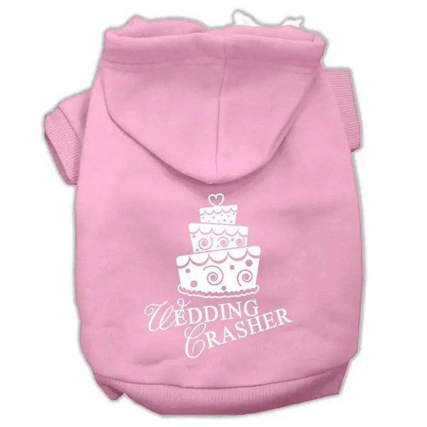 Wedding-Crasher-Screen-Print-Pet-Hoodies-Light-Pink-Size-Lg-GreatEagleInc-333747648