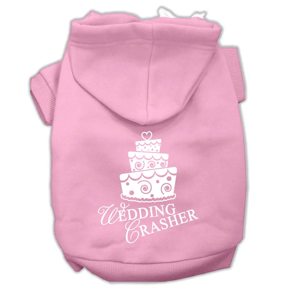 Wedding Crasher Screen Print Pet Hoodies Light Pink Size Xl Default Title
