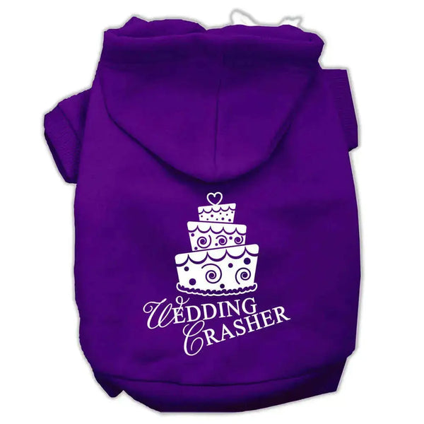Wedding-Crasher-Screen-Print-Pet-Hoodies-Purple-Size-Lg-GreatEagleInc-333747533
