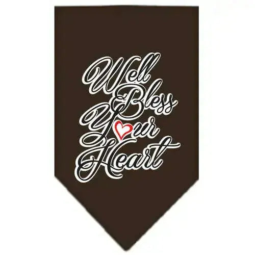 Well-Bless-Your-Heart-Screen-Print-Bandana-Brown-Large-GreatEagleInc-334291228