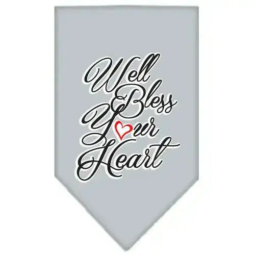 Well-Bless-Your-Heart-Screen-Print-Bandana-Grey-Small-GreatEagleInc-334292148