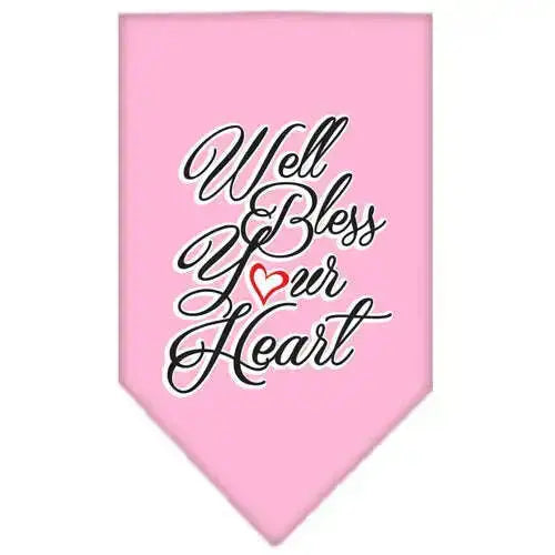 Well-Bless-Your-Heart-Screen-Print-Bandana-Light-Pink-Large-GreatEagleInc-334291583