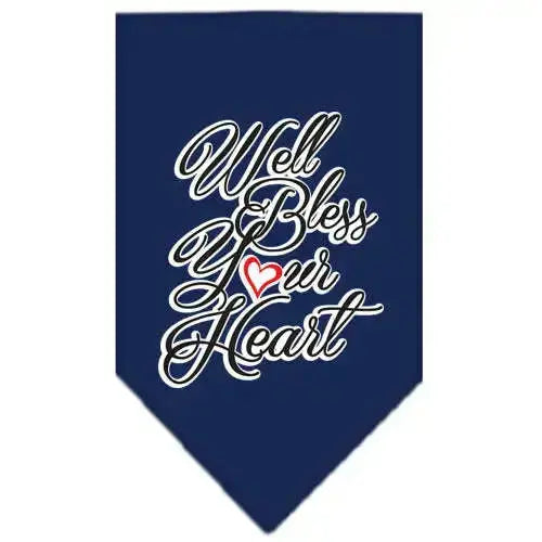 Well-Bless-Your-Heart-Screen-Print-Bandana-Navy-Blue-Small-GreatEagleInc-334292419