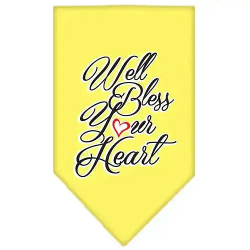 Well-Bless-Your-Heart-Screen-Print-Bandana-Yellow-Large-GreatEagleInc-334291687