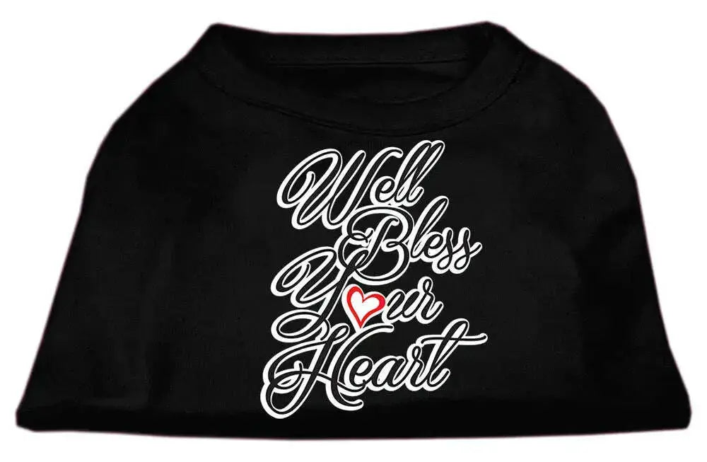 Well-Bless-Your-Heart-Screen-Print-Dog-Shirt-Black-Xs-GreatEagleInc-334280074