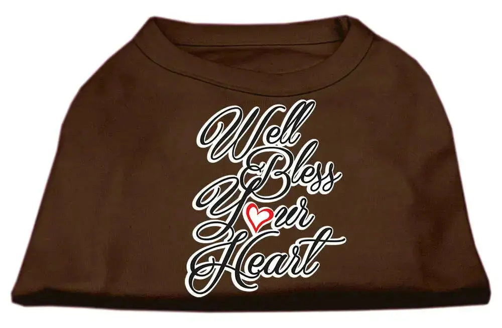 Well-Bless-Your-Heart-Screen-Print-Dog-Shirt-Brown-Xl-GreatEagleInc-334278987