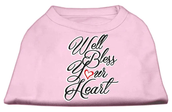 Well-Bless-Your-Heart-Screen-Print-Dog-Shirt-Light-Pink-Xs-GreatEagleInc-334280651