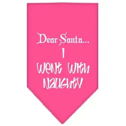 Went-With-Naughty-Screen-Print-Bandana-Bright-Pink-Small-GreatEagleInc-319838548