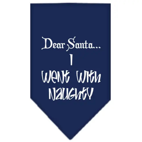 Went With Naughty Screen Print Bandana Navy Blue Small Default Title