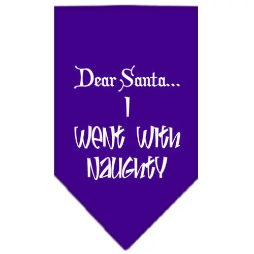 Went With Naughty Screen Print Bandana Purple Small Default Title
